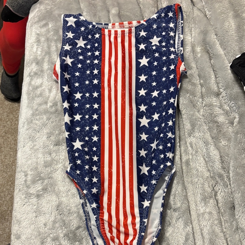 Patriotic Star and Stripe Leotard